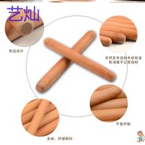 Large handmade jujube rolling pin Solid wood thickened household dumpling skin pressure noodle stick Baking utensils noodle stick Paint-free