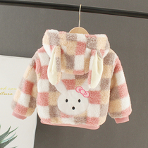  Girls  winter quilted jacket 3 baby cute 4 thickened sweater 1 one 2-year-old childrens cotton jacket jacket Baby childrens clothing trend