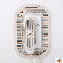 Intercom decorative cover dust cover lace doorbell wall sticker embroidery European home visual cover protective cover