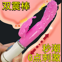 Adult products female lieutenant sexual equipment women can insert AV vibration rod female insert G-point double shock Rod