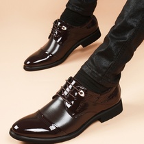 European station trend pointed leather shoes 2021 autumn leather business dress casual breathable inner mens shoes