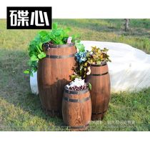 Carbide wood ornaments solid wooden barrel wine restaurant murals personality wine barrel red wine barrel 554171