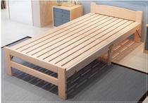 Folding bed Wooden bed Office nap lunch break bed Simple portable marching bed Single reinforced solid wood bed 80cm wide