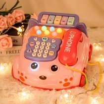 Childrens toy simulation telephone baby landline baby mobile phone 1-3 years old 2 music puzzle early education boys and girls
