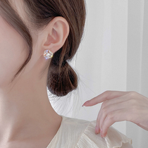Pearl earrings 2021 New Tride girl temperament earrings light luxury high grade silver needle earrings crystal Zircon earrings