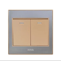 Prova N3 Champagne Gold series two open concealed wall panel module with switch multifunctional modern simple