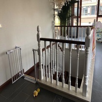 Haojue Mansion solid wood stair handrail Red Oak villa balcony European beech wood Nordic American French handrail