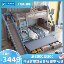 Eurasian Imperial Nest Boy girl mother bed Childrens bed Bunk bed Function bunk bed Pine high and low bed Second floor