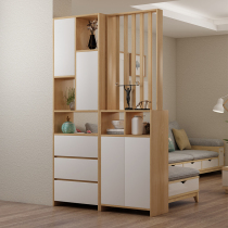 Fu Yu Nordic entrance entrance cabinet Modern simple shoe cabinet Hall cabinet Partition double-sided screen Living room wine cabinet
