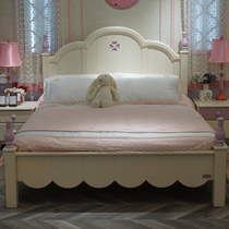 Songbao Sicilian series solid wood pine water-based paint single bed Nordic 1 5 m 1 8 children's soft bag bed