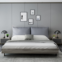 Eurasian Imperial nest simple soft by double bed modern master Board bed Nordic bedroom furniture 1 8 m queen bed
