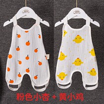 Baby cotton gauze belly newborn baby sleeping belly mens and womens childrens summer thin pocket anti-kick quilt