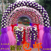 Wedding flower door silk flower arch new opening shop celebration activity arch wedding arch decoration wedding arrangement flower stand