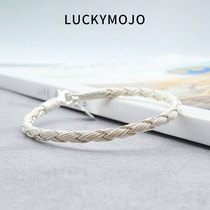 Sterling Silver Bracelet Girls Simple Couple Woven Hand Rope ins Minor Design Bracelet Light Luxury Delicate Girlfriend Gift