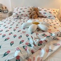 ins girl heart bed ogasawara bed linen bed cushion dust protection protective sheath all-bag bed linen fixed anti-slip bed cover summer