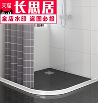 Bathroom water blocking partition stairs side bathroom floor board partition water soft silicone washing machine toilet waterproof