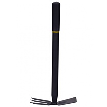Household garden small hoe three-tooth hoe weeding outdoor multifunctional rake planting vegetables digging soil dual-purpose hoe farming tools gardening
