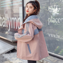  Pregnant womens autumn jacket small fashion Korean version of belly-covering trench coat cardigan maternity jacket spring and autumn loose outside