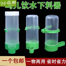 Bird drinking fountain automatic feeder Starling thrush chin embroidered eye plastic food box food cup drinking bird cage accessories