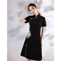 Black Bangrobe Summer 2023 new modified national tide young Chinese female daily girl dress