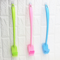 2-pack double-sided thickened long handle Dead wildebeest toilet brush Toilet cleaning curved gap brush
