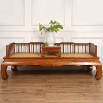 New Chinese style retro solid wood Arhat bed Classical elm sofa bed Living room old log Arhat sofa can be customized
