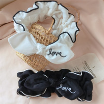 Korean version of the new ice silk satin texture bow wash hair band makeup mask headband hair band hair band female