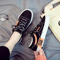 Tide brand 2021 Four Seasons New Net red autumn shoes canvas women shoes Korean version of Joker Super fire cloth shoes trendy shoes black board shoes