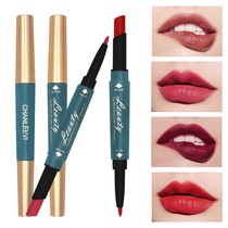 No cutting automatic double-head lip liner female fog bean paste color cow blood aunt color lip pen lipstick pen parity student