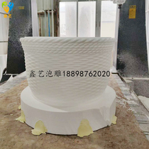 Foam carving custom 3D figure CNC mall decoration stage props sculpture bamboo basket art display EPS bubble