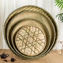 Bamboo products bamboo dustpan without holes bamboo sieve rice sieve rice sieve bamboo plaque household farm dry goods drying round bamboo basket reinforcement