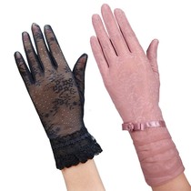 Summer driving gloves female summer anti-touch screen electric car Ice Silk gloves female thin spring and autumn bombs