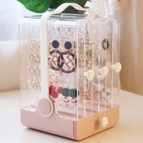 Jewelry storage box transparent desktop lipstick hanging necklace earrings earrings jewelry display shelf portable jewelry box