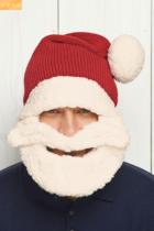 Bearded Christmas Hat Santa Cap Cosplay Christmas Old Public Male Beard Detachable Magic Sticker