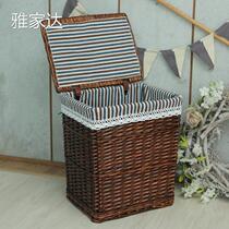 Large dirty clothes basket dirty clothes basket rattan dirty clothes storage basket basket basket Wicker washing frame toy knitting box household