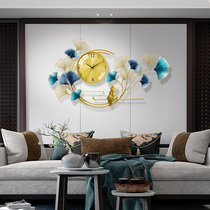 New Chinese Wall Clock Modern Light Luxury Living Room Watch Creative Personality Atmosphere Fashion Background Wall Home Restaurant