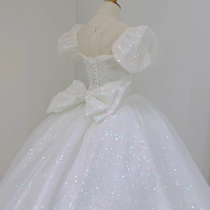 French main wedding dress 2021 new bridal dress luxury retro high-end sense big tail starry sky little man summer
