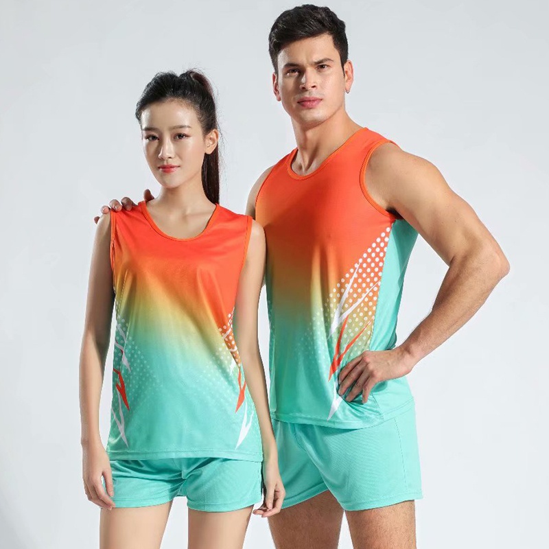 Suitable for professional track and field training suit suit mens sprint marathon vest Competition physical examination track and field running clothes Women