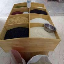 Display cabinet Transparent mildew-proof warehouse Rice grain rice bucket Dry goods rice warehouse Dry fruit cabinet Snack shop Wooden shelf lattice