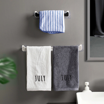 Meow Cocoa towel rack non-perforated toilet bathroom suction cup rack bath towel shelf Nordic creative Single Pole storage