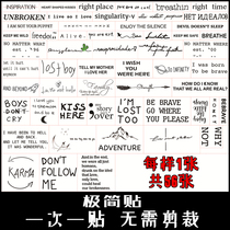 56 English tattoo stickers waterproof male and female durable simulation ins Wind letter Net red tattoo stickers