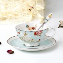16 oclock European ceramic English afternoon tea set bone china coffee cup saucer set black tea cup pastoral retro