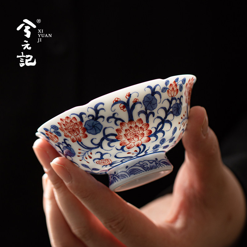 青花釉里红杯-青花釉里红杯促销价格、青花釉里红杯品牌- 淘宝
