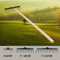 9-tooth 11-tooth nail rake agricultural tools grass rake loosening soil rake iron rake deciduous Harrow garden tools