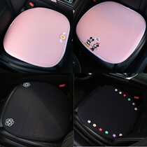 Pad female car net red ass ins wind cotton hemp universal four-season summer seat cushion three-piece set of seat cushion cushion
