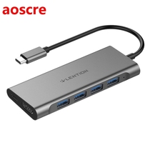 LENTION C35H USB-C Multi-Port Hub with 4K HDMI-Compatible Ou