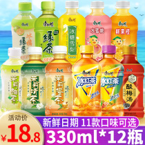 Master Kong Ice Black Tea 330ml*12 mini small bottled drink Green tea Jasmine honey tea combination drink whole box