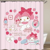 Cartoon decoration hanging cloth melody shower curtain toilet water blocking shower curtain Melody curtain cabinet door blocking curtain