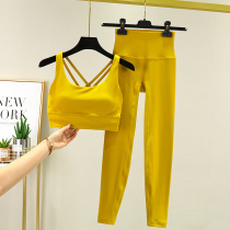 Gym running yoga clothing advanced sense high-end temperament thin fairy beauty back fitness sports suit morning running women