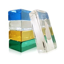 Solid glass brick transparent color toilet partition wall living room bedroom bar creative screen bubble crystal brick